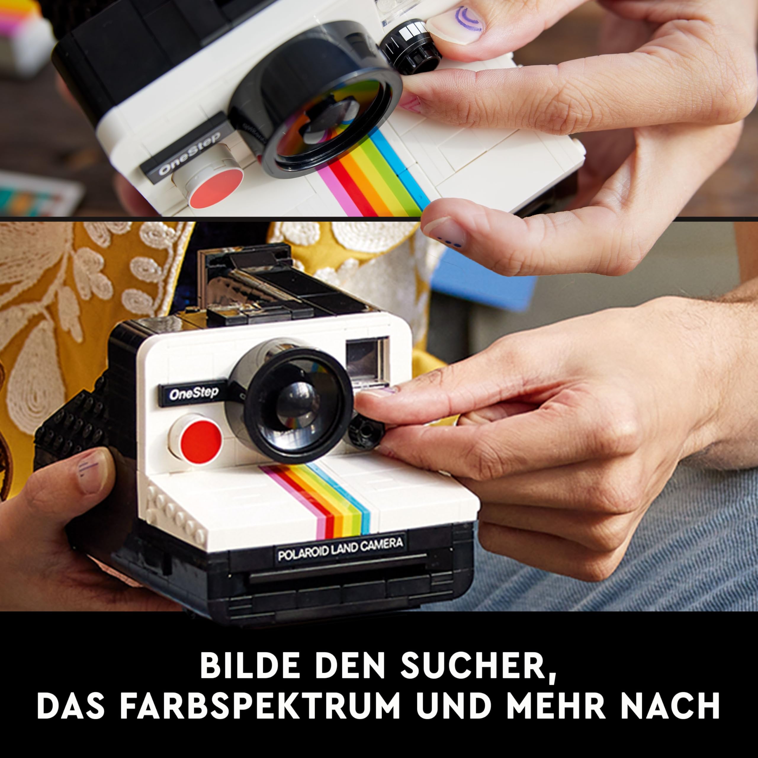 LEGO Ideas Polaroid OneStep SX-70 Kamera-Set für Erwachsene, Sammlerstück mit authentischen Details, kreative Beschäftigung, Fotografie-Geschenke für Männer, Frauen, Ihn, Sie & Teenager 21345 3