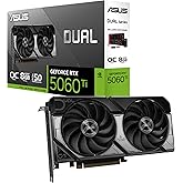 ASUS Dual GeForce RTX 5060 Ti 8GB GDDR7 OC Edition Gaming Graphics Card | PCIe 5.0, HDMI 2.1b, DisplayPort 2.1b, 2.5-slot, Axial-tech Fans, 0dB Technology, Dual BIOS