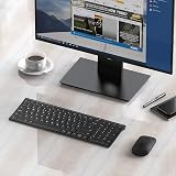 Seenda WGJP-031B Wireless Keyboard Mouse Set Ultra-Thin Aluminum Black UK Layout view 7