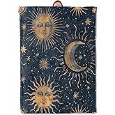Sun and Moon Celestial Galaxy Blanket Gifts for Women Adults, Soft Warm Lightweight Flannel Throw Blankets for Camping Bedroom Living Room Home Sofa Travel Decor 50" x 60"