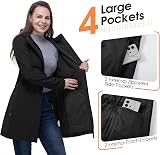 33,000ft Women’s Softshell Jacket Hooded Waterproof Windproof 3XL Black view 5