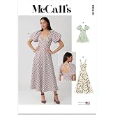 McCall's M8649 Sewing Pattern for Misses' Midi Dress with Sleeve and Length Variations