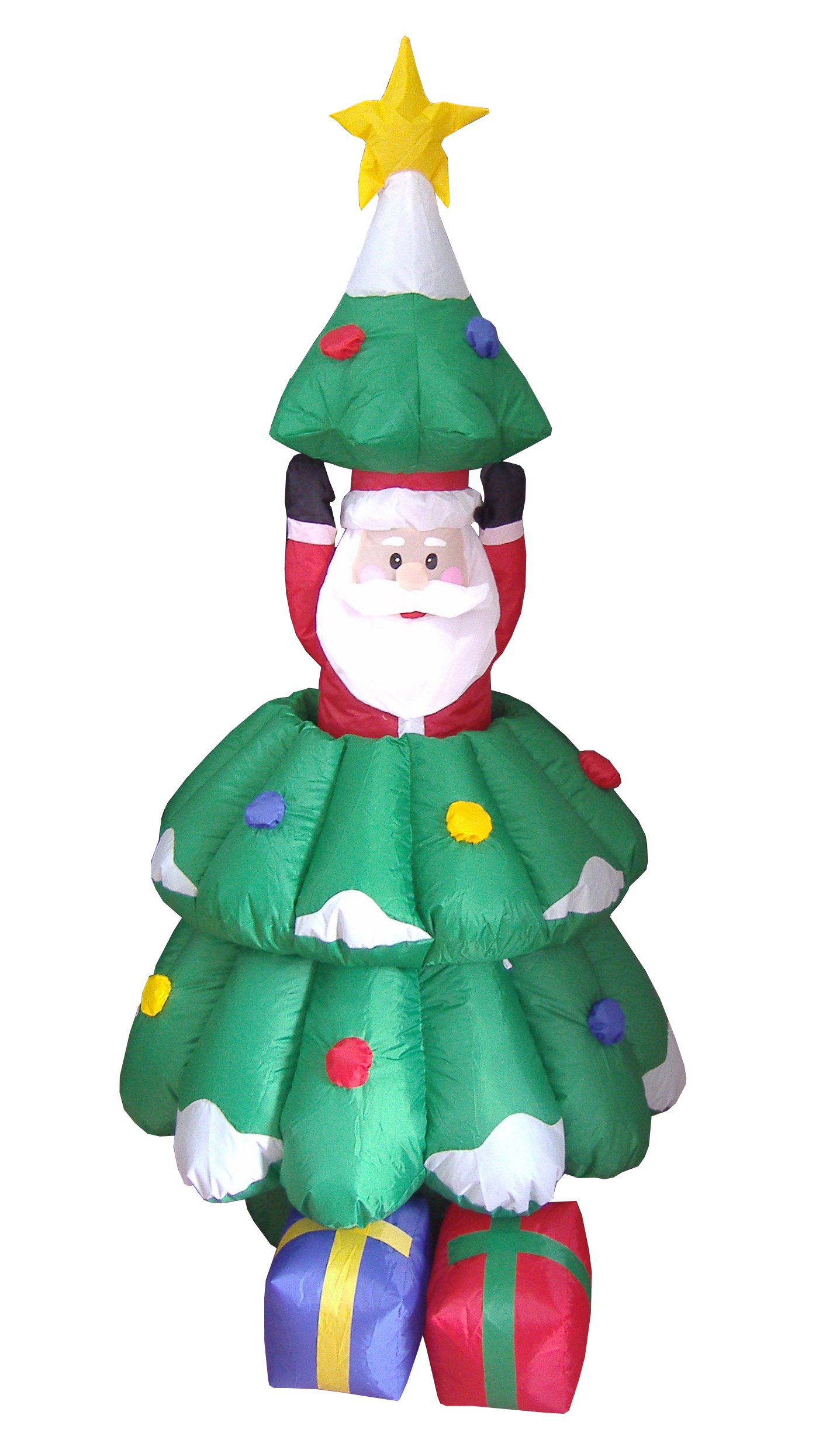 Rare Animated Christmas Inflatable Santa Claus Rising Tree