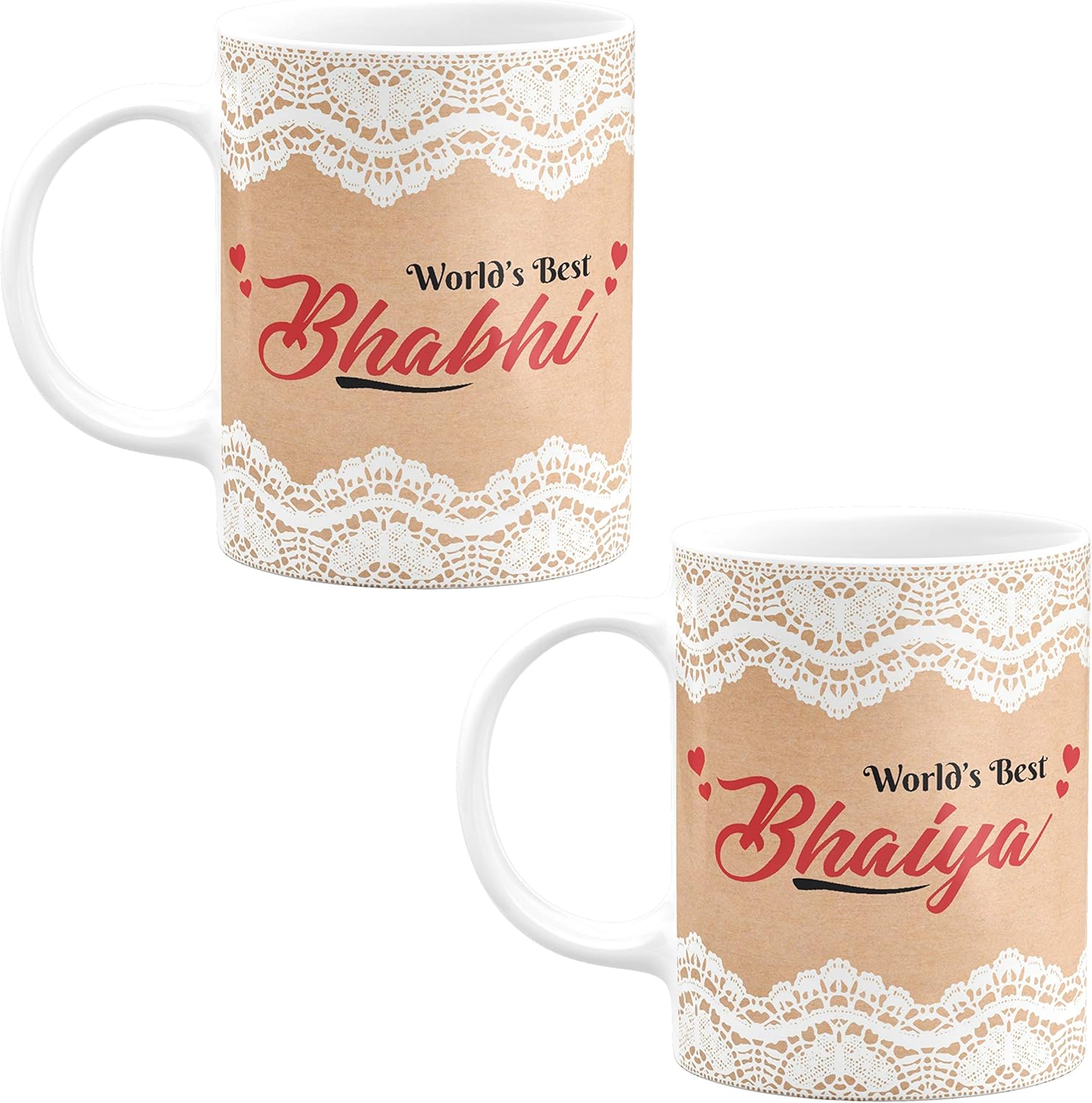 Buy Eagletail India World’s Best Bhaiya Bhabhi Couple Mugs for Bhaiya Bhabhi to Gift on