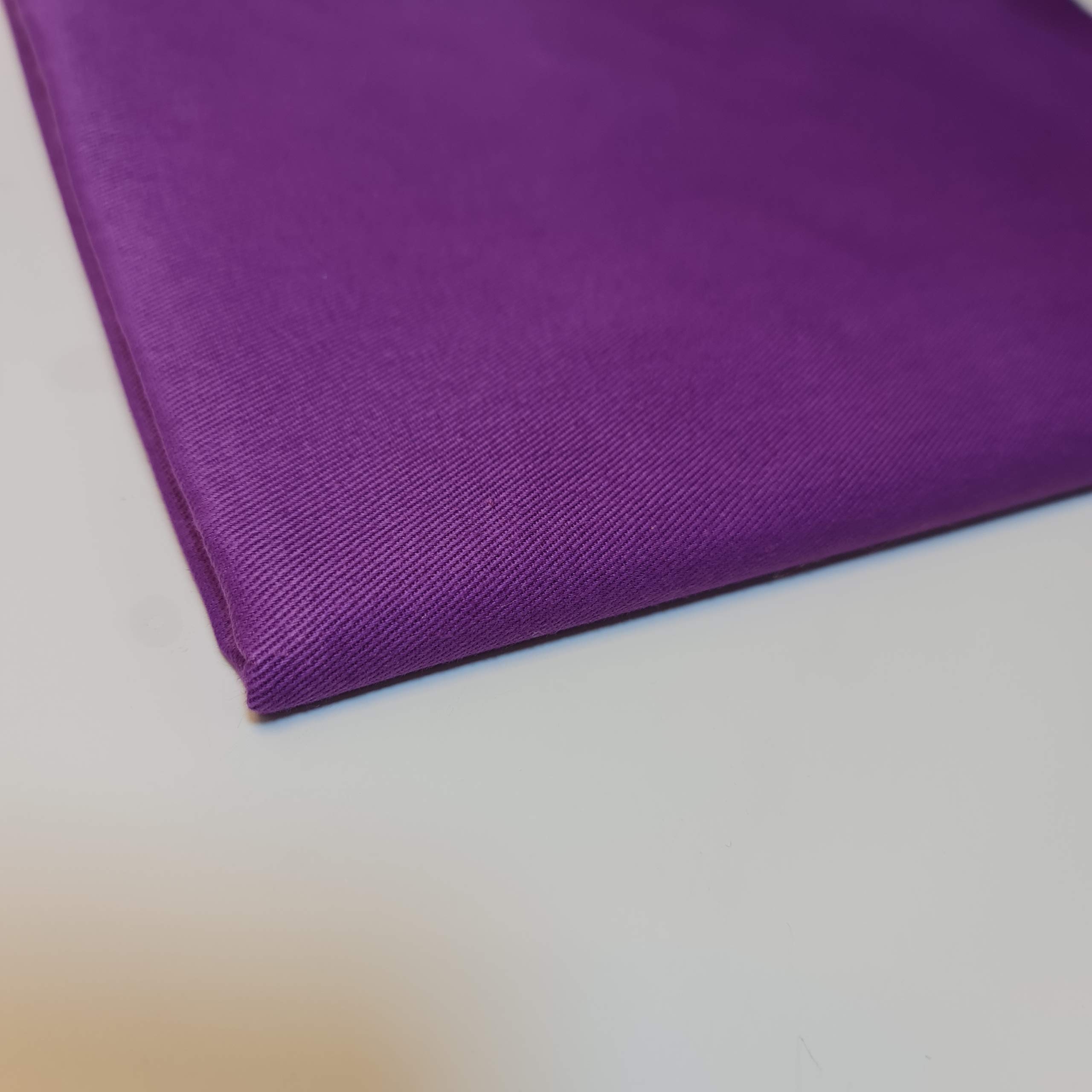 Plain Thick 100% Cotton Drill Workwear Twill Fabric 150 cm Wide (Purple, 1 Meter) — image 1