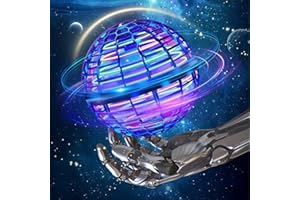 ESVET Kids Flying Orb Ball Toys - 360° Rotating Flying Magic Ball Hand Controlled Hover Ball with Colored Led Lights Fidget Spinner Toy Relieve Anxiety Boomerang Ball for Kids Adults Indoor Outdoor (Blue)