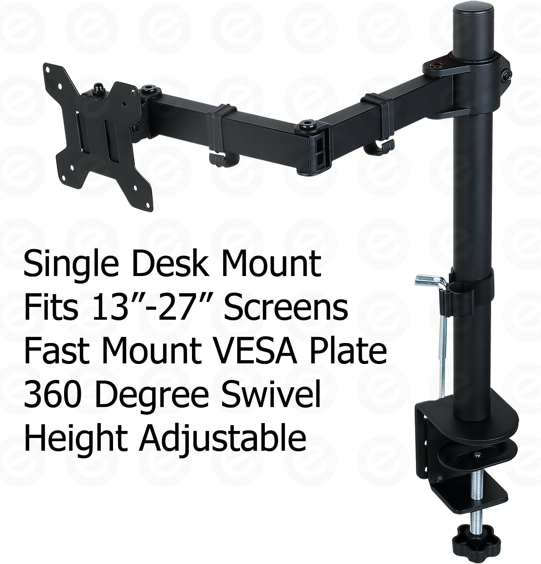 Ergolynx E-Series Single Monitor Arm Desk Mount Computer Screen Bracket Stand 13”-27” LCD LED TV