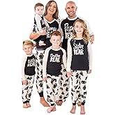 Lazy One Matching Family Pajama Sets for Adults, Kids, and Baby (Family Bear)