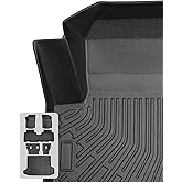 Car Floor Mats for Chevy Equinox & for Gmc Terrain: 2018 2019 2020 2021 2022 2023 2024 All Weather Rear Backrest Mats for Equinox 18-24 Rubber Black Trunk Liner Accessories for Terrain TPE Mats(6PCS)