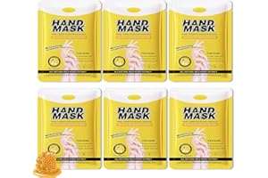 LINGHAOLH Hydrating Hand Masks, 6PCS Hand Mask Moisturizing Gloves for Men Women, Smooth Long Lasting Soft Exfoliating Hand Peeling Spa Mask Moisturizer Beauty Gift Set for Dry Cracked Rough Dull Hands（L)