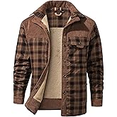 Mr.Stream Men's Outdoor Casual Vintage Long Sleeve Plaid Flannel Button Down Shirt Jacket