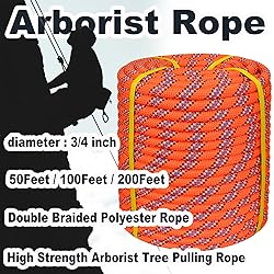 3/4 Inch Arborist Tree Pulling Rope - 50 Feet Tree