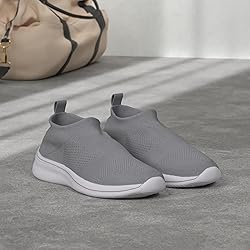 vibdiv Slip on Mesh Knit Sock Sneakers Womens Flat