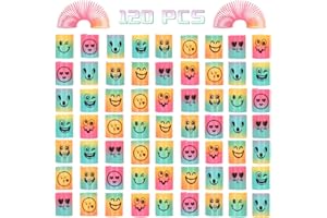 IRNUSHKA 120 Pcs Mini Spring Rainbow Coil Party Favors for Kids, Plastic Coil Toys Bulk,Mini Plastic Coil Spring Toy for Easter Egg Filler Birthday Goodie Bag Stuffers Carnival Prize Classroom Exchange Gifts