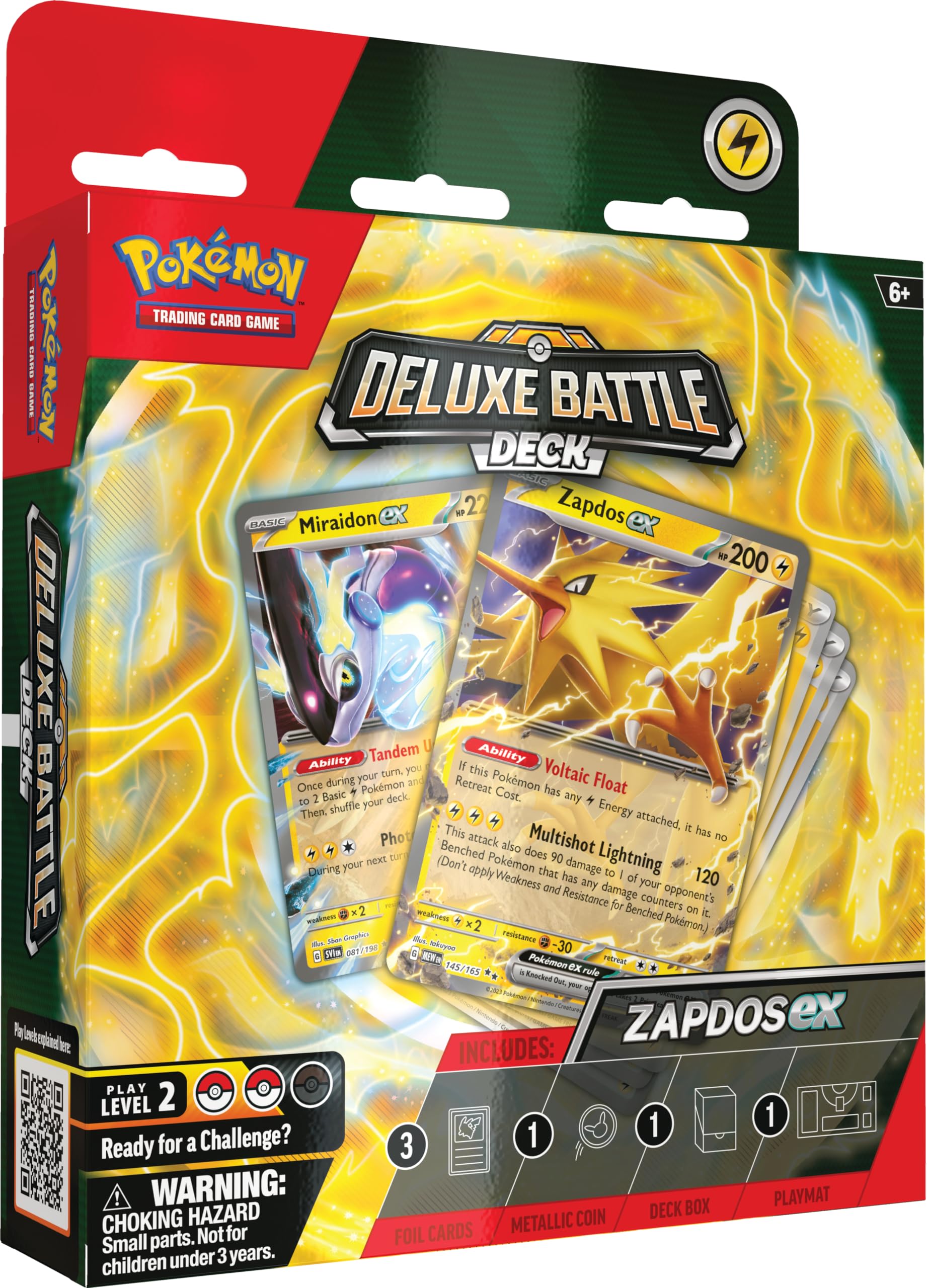 Pokémon TCG: Zapdos ex Deluxe Battle Deck (Ready-to-play 60-card deck & Accessories)