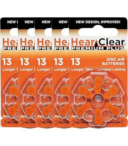 Amazon.com: Premium Batteries Size 13 ZA13 P13 PR48 1.45V Zinc Air