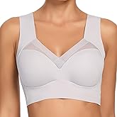 WOWENY Seamless Bras for Women Sleep Leisure Sports Yoga Bra Padded Wireless Thin Soft Comfy Pullover Tops Plus Size