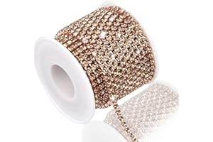 DROPOWER 4MM Crystal Rhinestone Close Chain Trim 10 Yards Rhinestone Banding Claw Cup Chain for Sewing Crafts, DIY Decoration, Jewelry, Clothing, Shoes Champion
