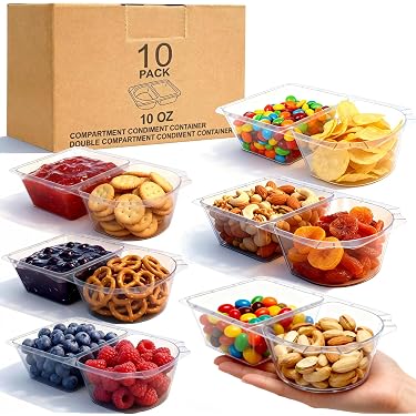 Pack 120 Recipientes De Almacenamiento De Comida - Base Transparente, Tapa Azul, Apilables, 16 Oz