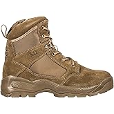5.11 Tactical Men's 6-Inch Boots, ATAC 2.0 Side-Zip, Brown Hiking Work Boots, Dark Coyote, Style 12395ABR