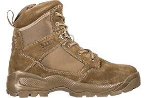 5.11 Tactical Men's 6" Side-Zip Brown Hiking Work Boots, Desert, Dark Coyote, Style 12395ABR