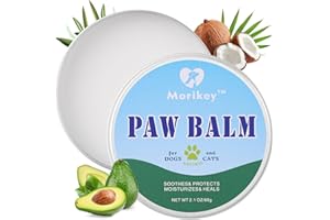 Morikey Dog Paw Balm 2.1oz 100% Organic & Natural Cream Soother & Moisturizer Paw Balm for Dogs & Cats Heals, Repairs & Resto