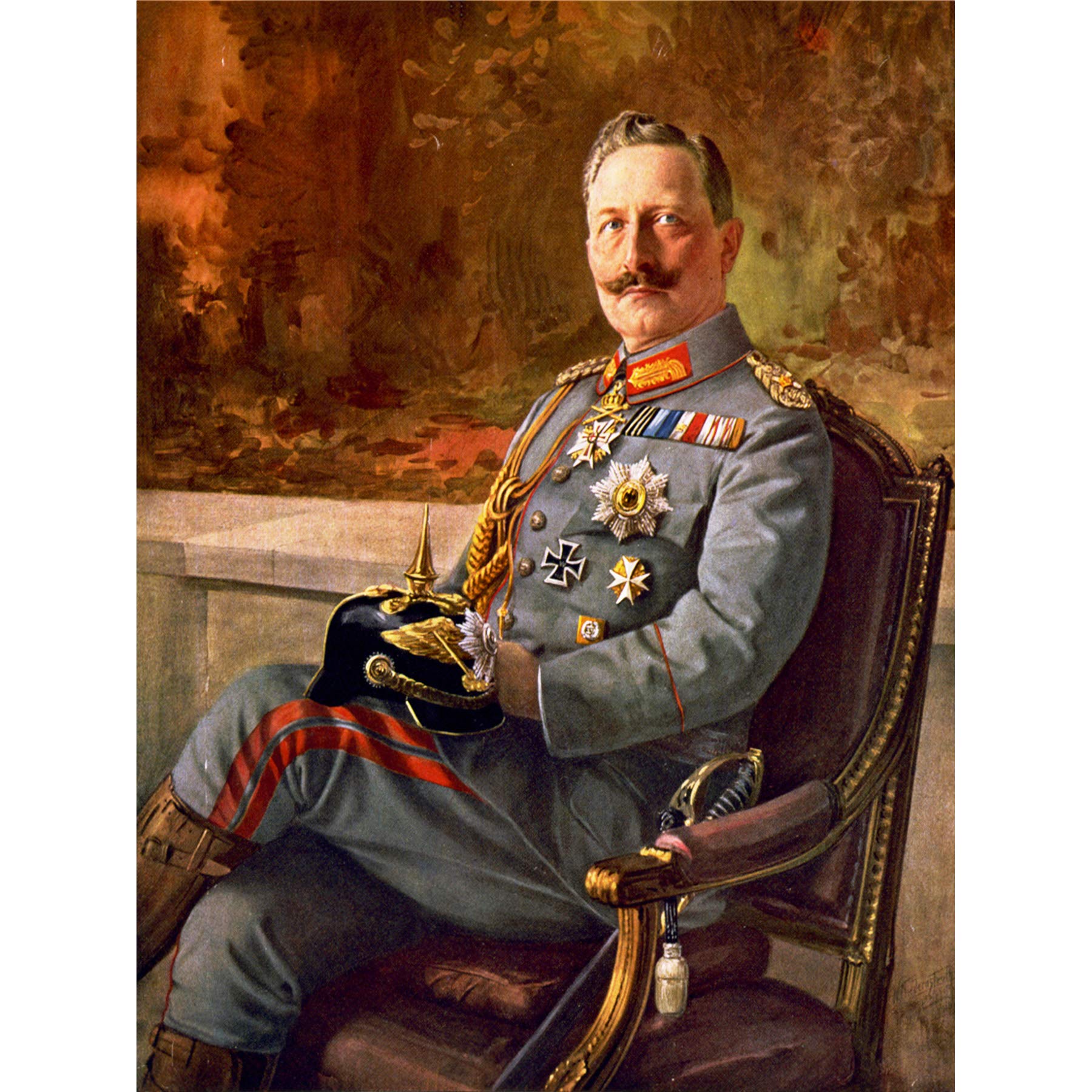 Wee Blue Coo Paintings Portrait Kaiser Wilhelm II German Emperor Art Canvas Print