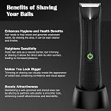 Vexloria Ball Trimmer Men Body Groomer Ceramic Blade Head LED Light IPX5 Wet Dry view 5