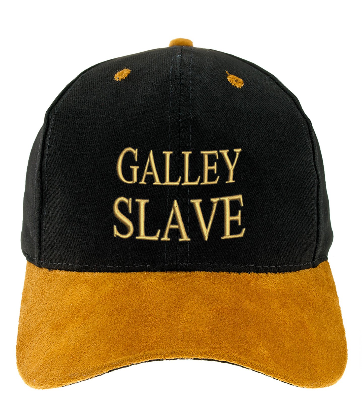 4sold 100% Cotton Ancient Mariner, Captain Cabin Boy Crew First Mate Anchor Yachting Baseball Cap Inscription Lettering Black Gold (Galley Slave)
