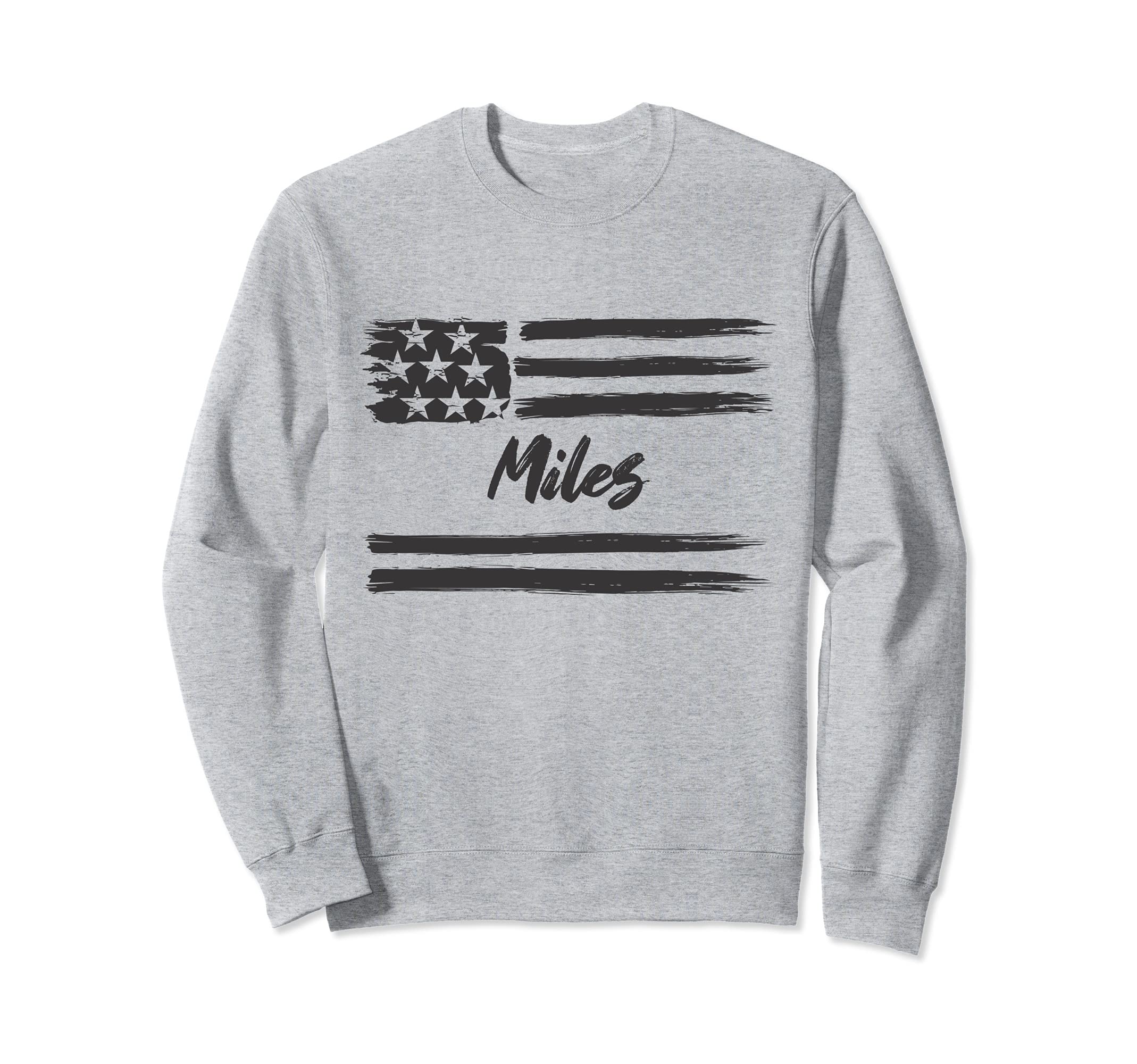 Miles - Personalized Name, Stars and Stripes, USA Flag Sweatshirt