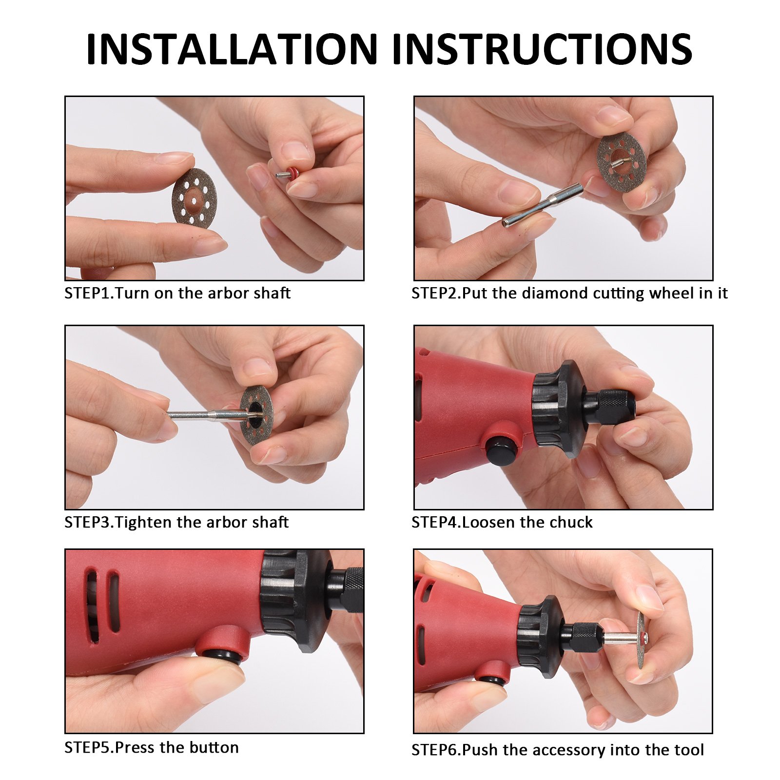 WORKSITE EDG110 Multi Purpose Rotary Tool With 7-Speed,8000-30000RPM,1/8-Inch Collet, Magnet Wristband, 100 Pcs Rotary Mixed Accessory Kit in Storage Case