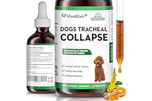 VIVAELIXIR Dog Cough Treatment Liquid – Tracheal Collapse Support for Dogs – Herbal Drops with Slippery Elm, Mullein & Olive Leaf – Helps Soothe Throat, Calm Coughing & Support Breathing – 120g