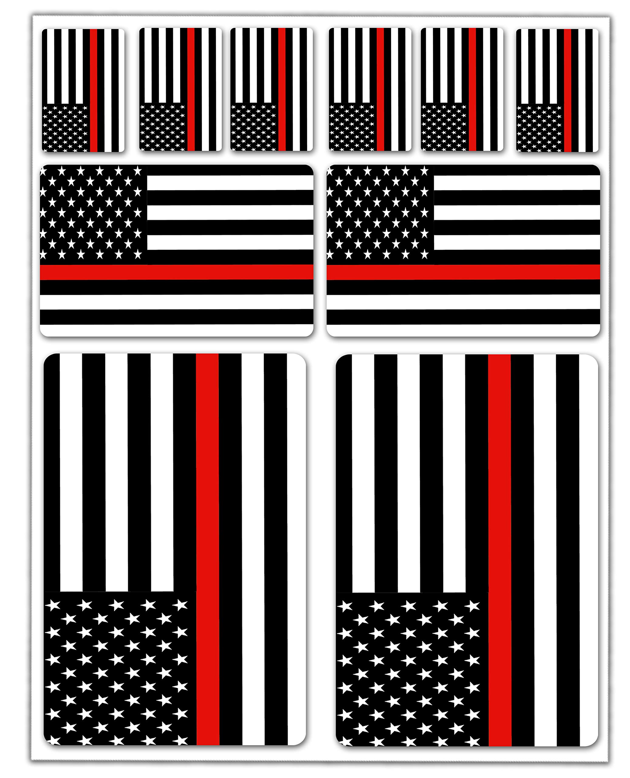 Biomar Labs 10 x Vinyl Stickers Set Decals USA American Thin Red Line National Flag Car Motorcycle Helmet D 38 Z*
