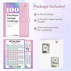 2PCS 100 Envelopes Money Saving Challenge, Savings