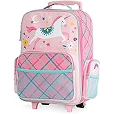 Stephen Joseph Kids Classic Rolling Luggage, Kids Luggage, Toddler Rolling Travel Carry On, Kids Suitcase with wheels,