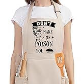 Fairy's Gift Funny Cooking Aprons for Women w/Pockets, Sarcastic Womens Aprons for Kitchen Cooking Humor, Fun Galentines Valentines Birthday, Cute Baking Gifts for Mom Wife Baker Chef Retro Housewife