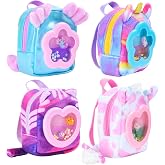 REAL LITTLES Liquid Charms, 1 Liquid Filled Micro-Sized Backpack with Window &amp; Tiny Animal Charm Bobbing Inside, Reveal 6 Cute Tiny Animal Themed Stationery Surprises - Styles May Vary
