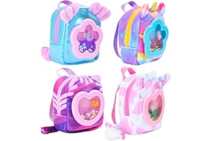 REAL LITTLES Liquid Charms, 1 Liquid Filled Micro-Sized Backpack with Window & Tiny Animal Charm Bobbing Inside, Reveal 6 Cute Tiny Animal Themed Stationery Surprises - Styles May Vary