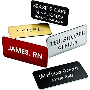 Metallic Silver Style Pin or Magnetic Employee Name Tag | Zazzle Metallic Silver Style Pin or Magnetic Employee Name Tag | Zazzle
