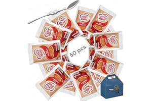JUST-BUY Coffee Creamer Original Singles, Coffee Creamer Powdered, Single Serve Packets, Lactose Free, Gluten Free, Cholesterol Free, Made in US (50 pcs.)