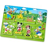Melissa & Doug Disney Mickey Mouse Wooden Chunky Puzzle – 8-Piece Disney Character Puzzle for Toddlers and Kids Ages 2+