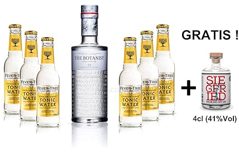 Gin Tonic Set - The Botanist Islay Dry Gin 0,7l 700ml (46% Vol) + 6x Fever Tree Tonic Water 200ml inkl. Pfand MEHRWEG