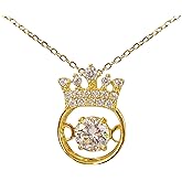 Hiqmic 925 Sterling Silver Hexagram Pendant Necklace Fashion Zirconia & White Gold Plated Jewelry Gifts for Women 16"-WK99058