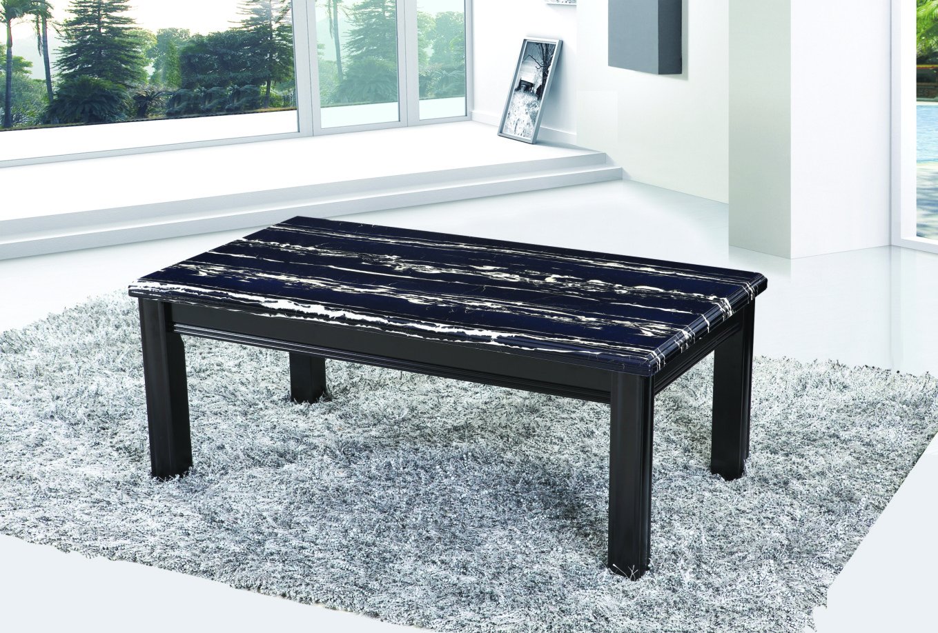 Marble Effect Coffee Table in Black 7 Star Furniture Sale Amazon.co.uk
