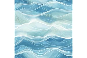 Zaffin Ocean Wave Peel and Stick Wallpaper, Abstract Blue Water Ripple Wallpaper for Modern Coastal Decor | Self Adhesive Vin