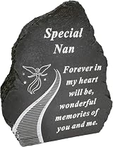 OnlineStreet Black & White Stairway To Heaven Grave Plaque 22cm