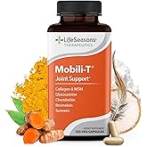 LifeSeasons Mobili-T - Joint Support Supplement - Reduces Aches & Discomforts - Increase Range of Motion - Rebuild Tissue & Cartilage - MSM Chondroitin Collagen Glucosamine & Turmeric - 120 Capsules
