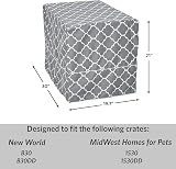 New World Medium Dog Crate Cover with Teflon Protector Gray 76cm Fits 76cm view 6