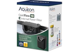 Aqueon QuietFlow 10 E Internal Aquarium Fish Tank Power Filter, Small, For Up To 10 Gallon Fish Tanks