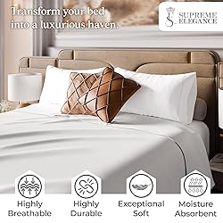 1000 Thread Count White King Size Sheet
